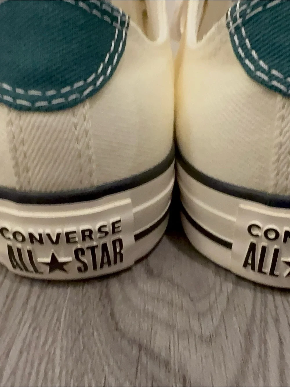 Converse Low Top Sneakers in Cream with Orange, Blue & Yellow Panels